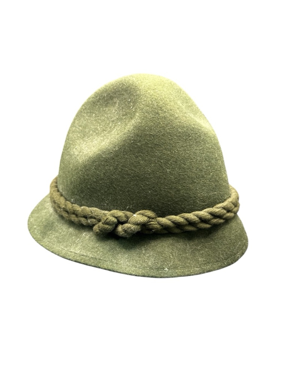 Vintage Switzerland Army Green Original Dolomitenhut Wool Felt Blend Fedora Hat